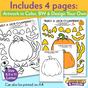 Halloween Pumpkin Cut and Paste Craft Activity Printable